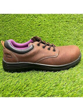 Avenger Foreman Womens Size 11D Brown Leather Composite Toe Safety Work Shoes